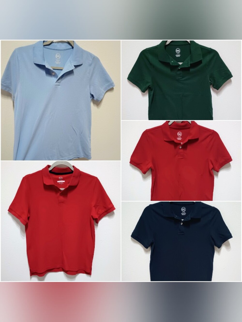 BOYS SCHOOL UNIFORM 5 COLLARED SHIRTS